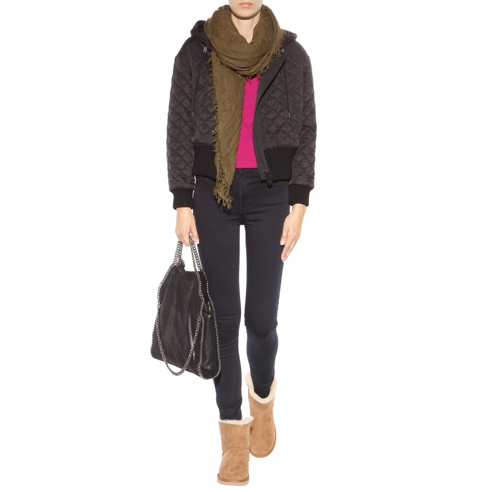 ugg mini bailey bow suede booties