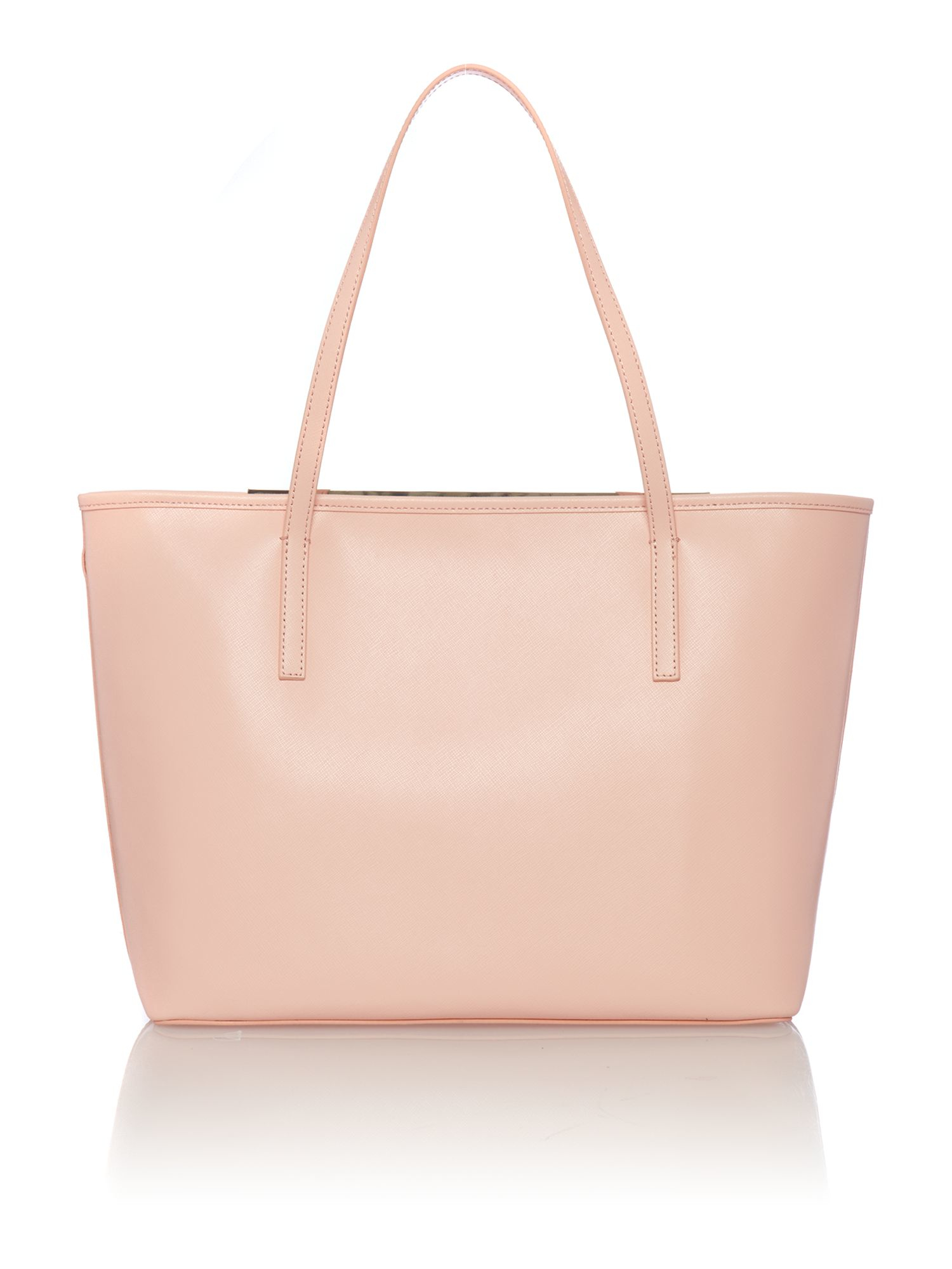 Ted Baker Leather Celiaa Light Pink Saffiano Large Tote Bag - Lyst