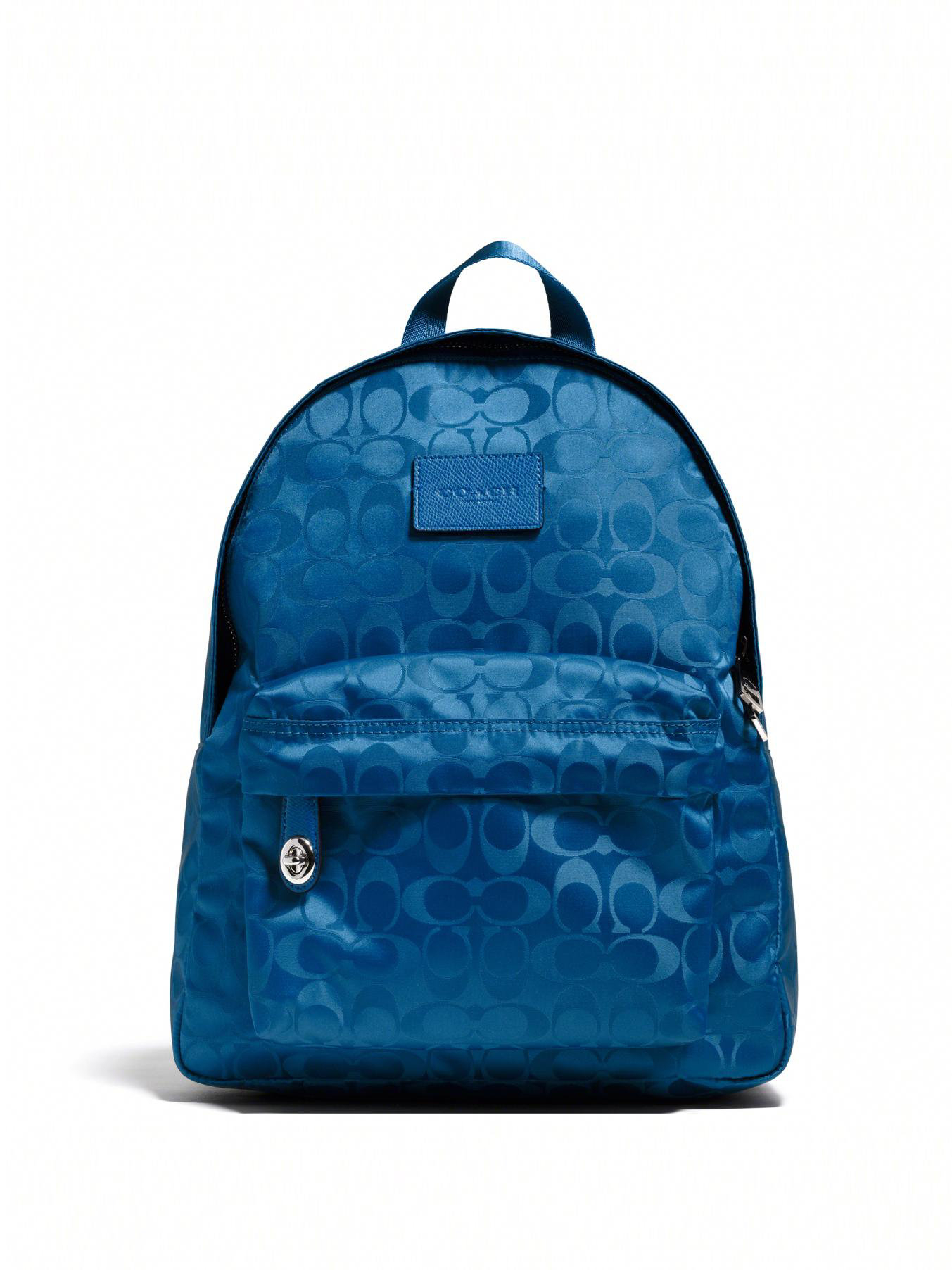 Coach Small Logopatterned Nylon Backpack in Blue Lyst