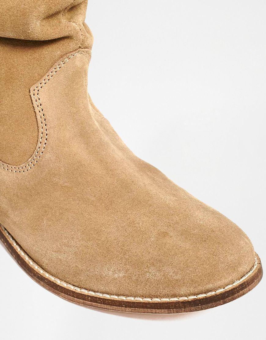 pull on suede ankle boots