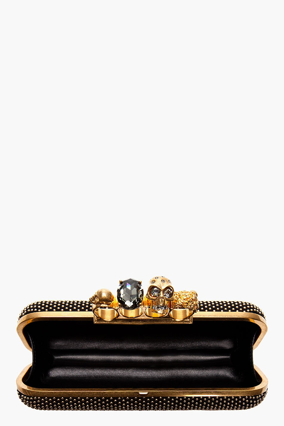 Alexander McQueen Brass Knuckles Clutch in Black | Lyst