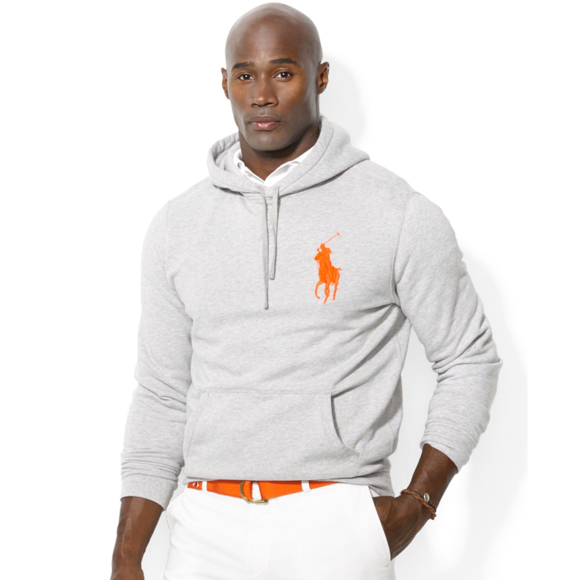 Ralph Lauren Polo Big and Tall Big Pony Beach Fleece Pullover Hoodie in  Gray for Men - Lyst