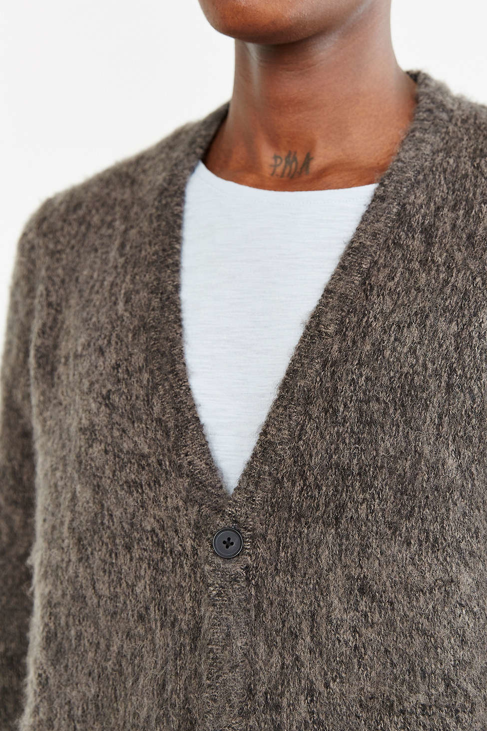 brushed cardigan