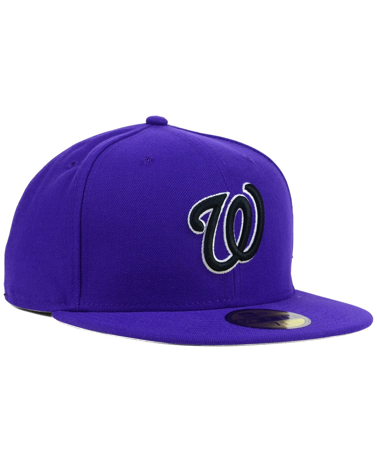 purple washington nationals hat