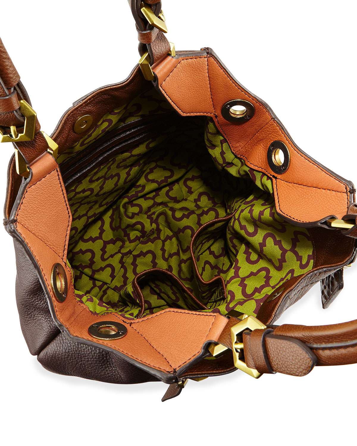 Lyst - Oryany Victoria Color-Blocked Leather Shoulder Bag ...