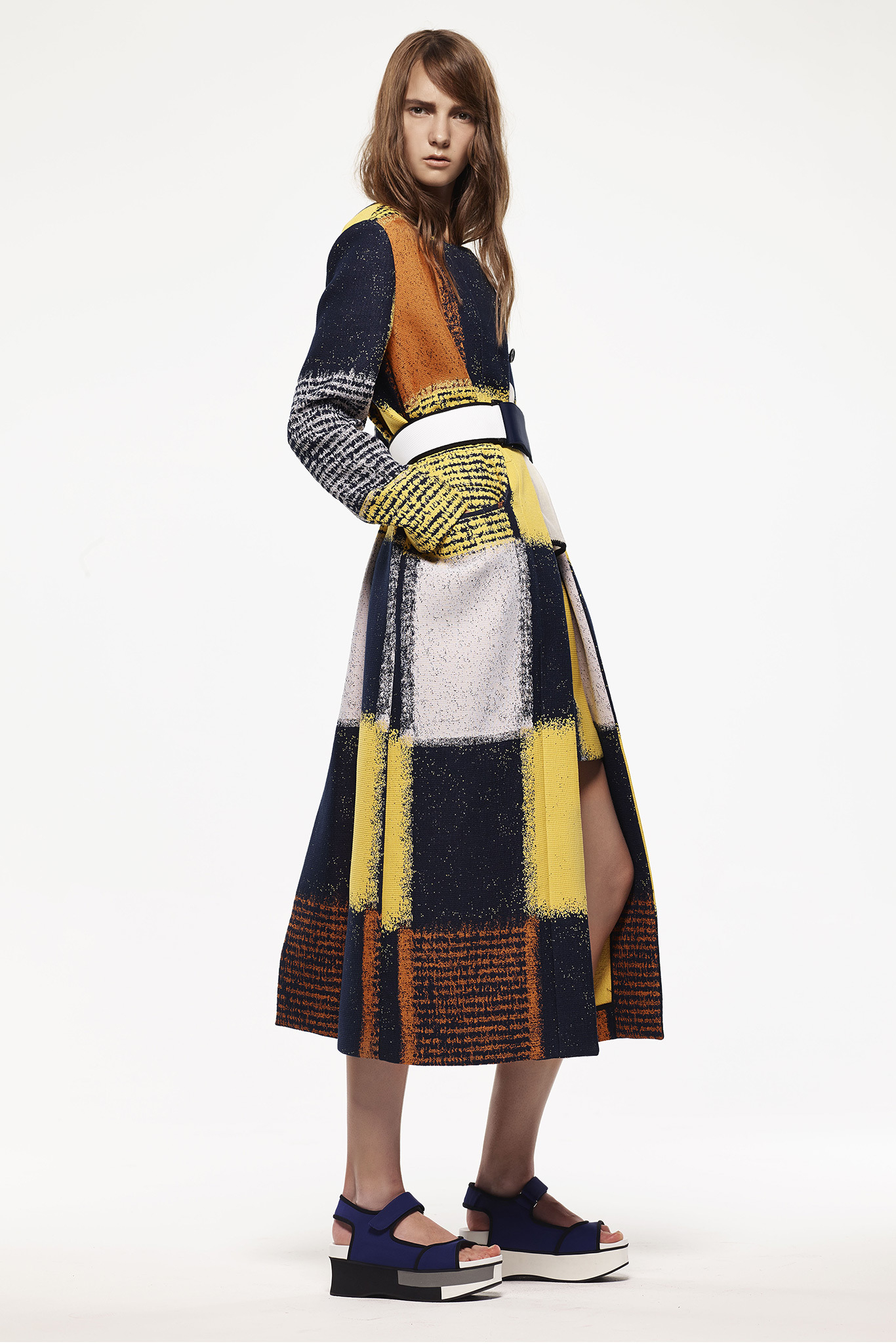 Marni | triple jacquard painted patchwork coat | Fashion week, Knitwear ...