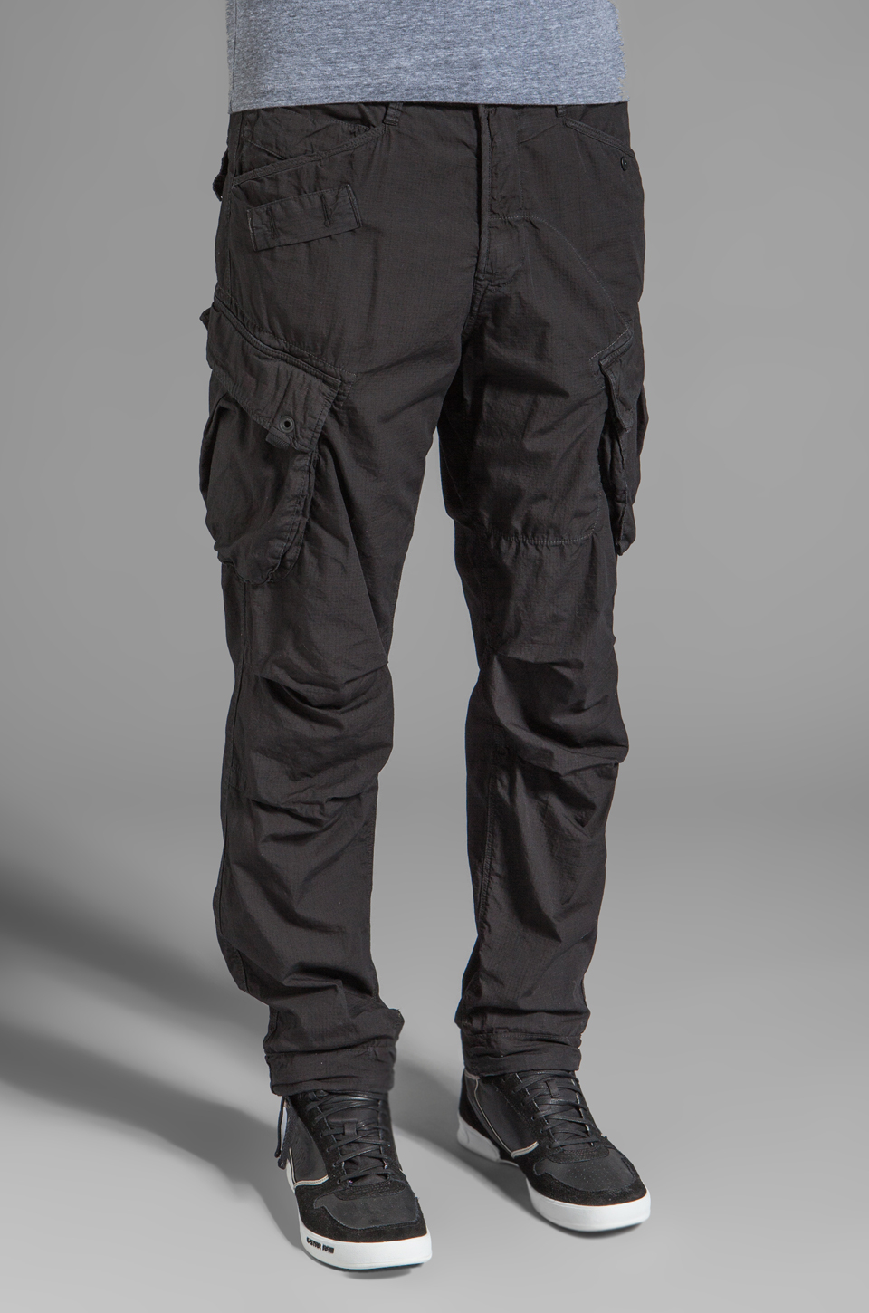 g star raw rovic tapered trousers black