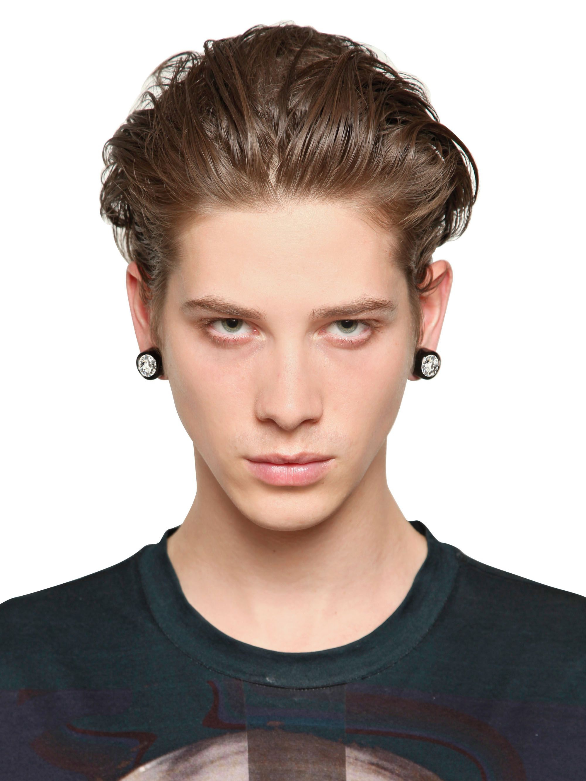Lyst Givenchy Svarowsi Crystals Magnetic Earrings In Black For Men Gallery