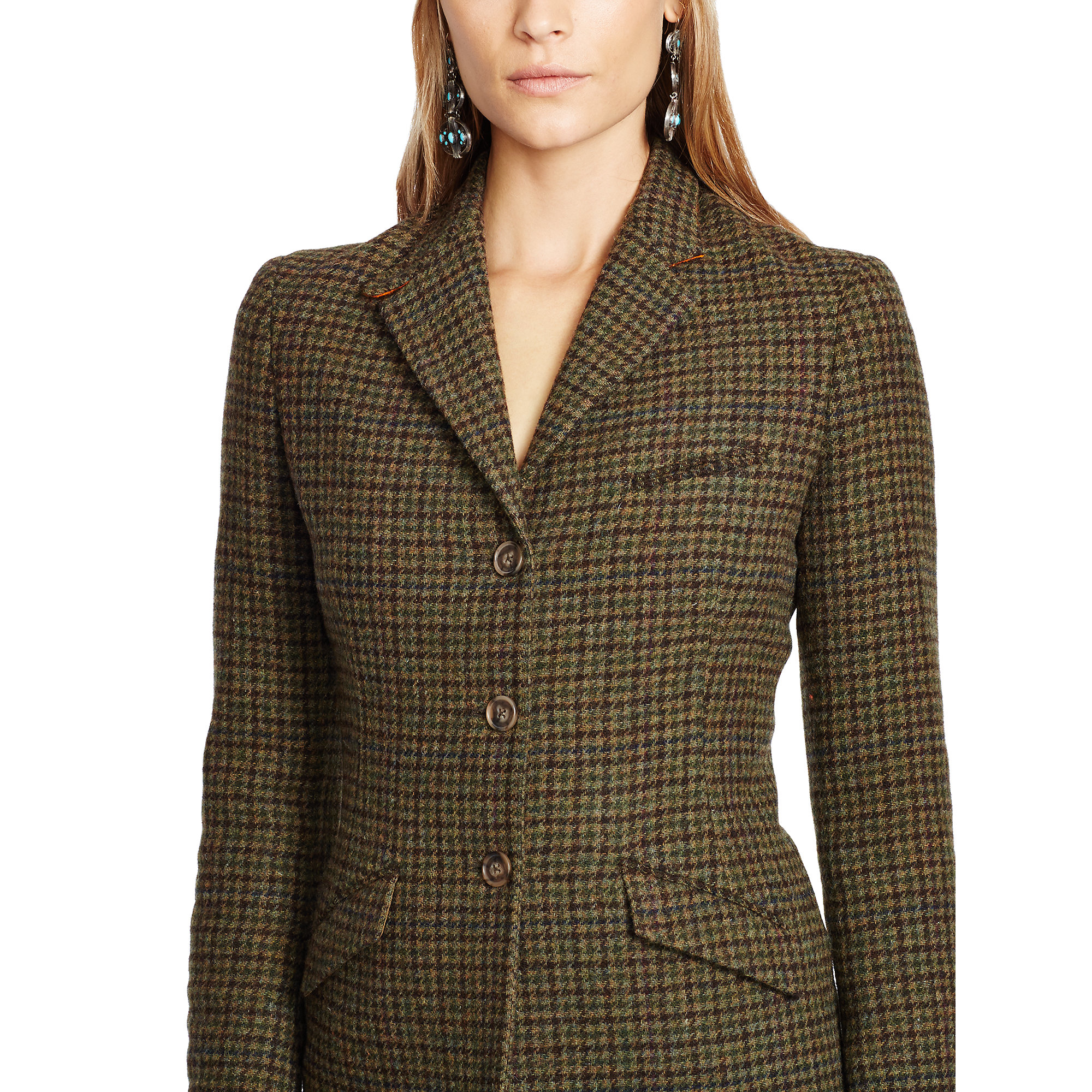 Polo Ralph Lauren Tweed Blazer in Green | Lyst