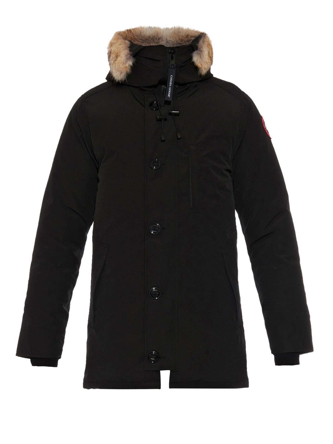 Canada Goose Chateau Fur-trimmed Down Parka in Black for Men - Lyst