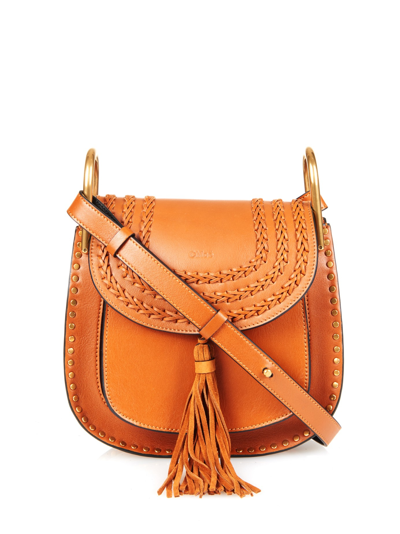 Chloé Hudson Small Leather Cross-Body Bag in Tan (Brown) - Lyst