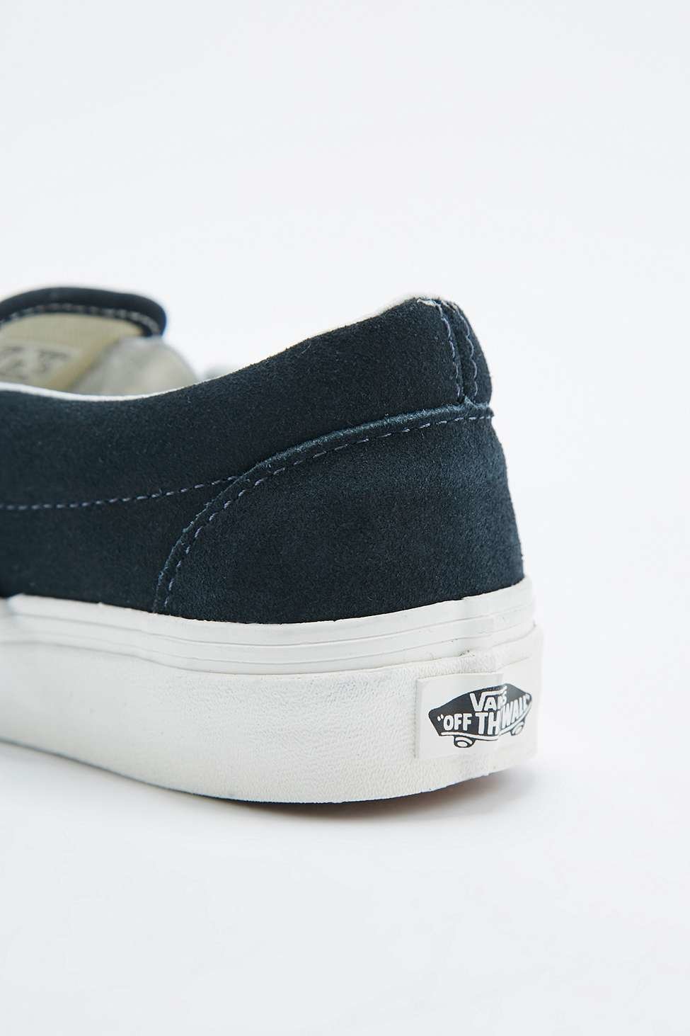 Vans Slip On Classic Navy Suede Trainers In Blue Lyst