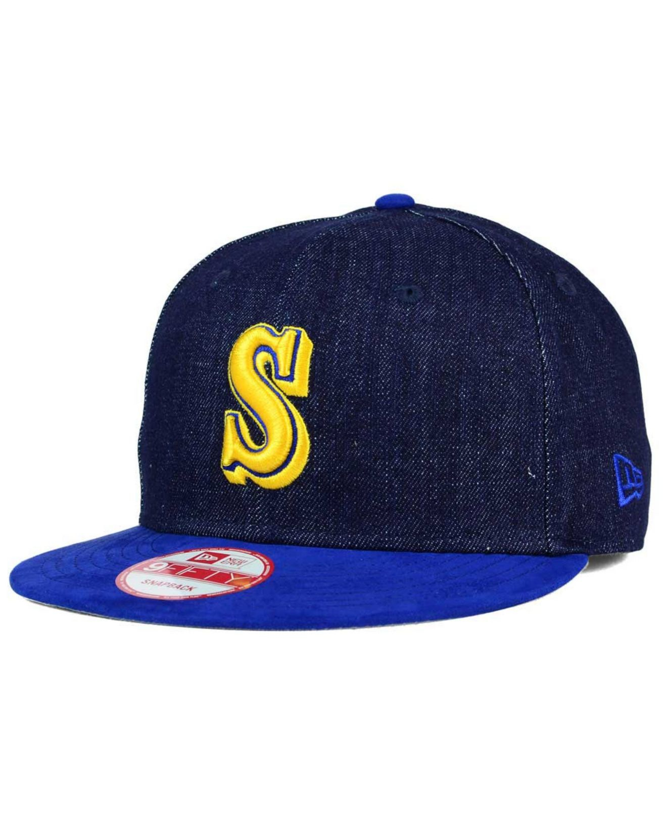 Lyst Ktz Seattle Mariners Denim Suede 9fifty Snapback Cap in Blue for Men