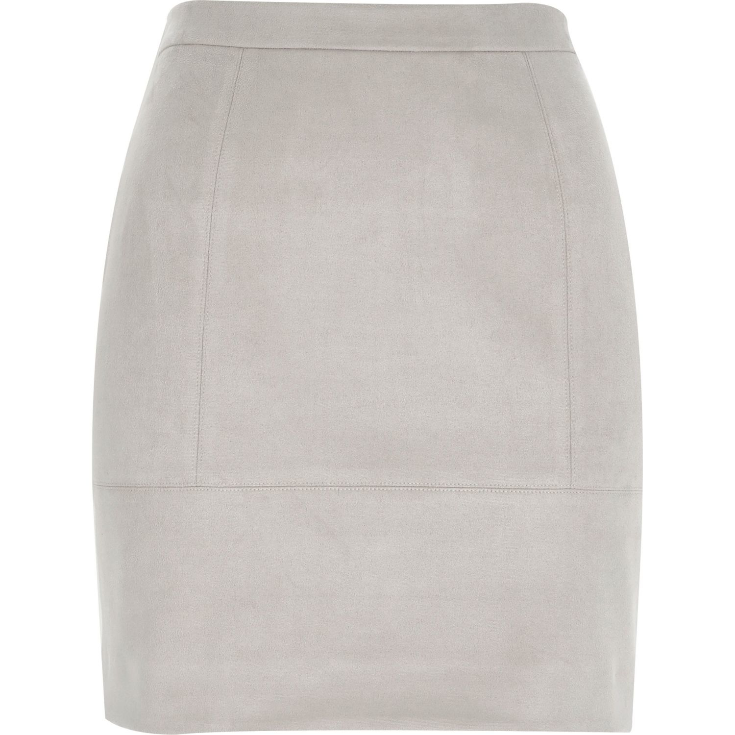 gray suede mini skirt