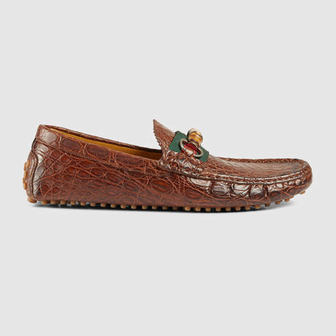 gucci crocodile loafers