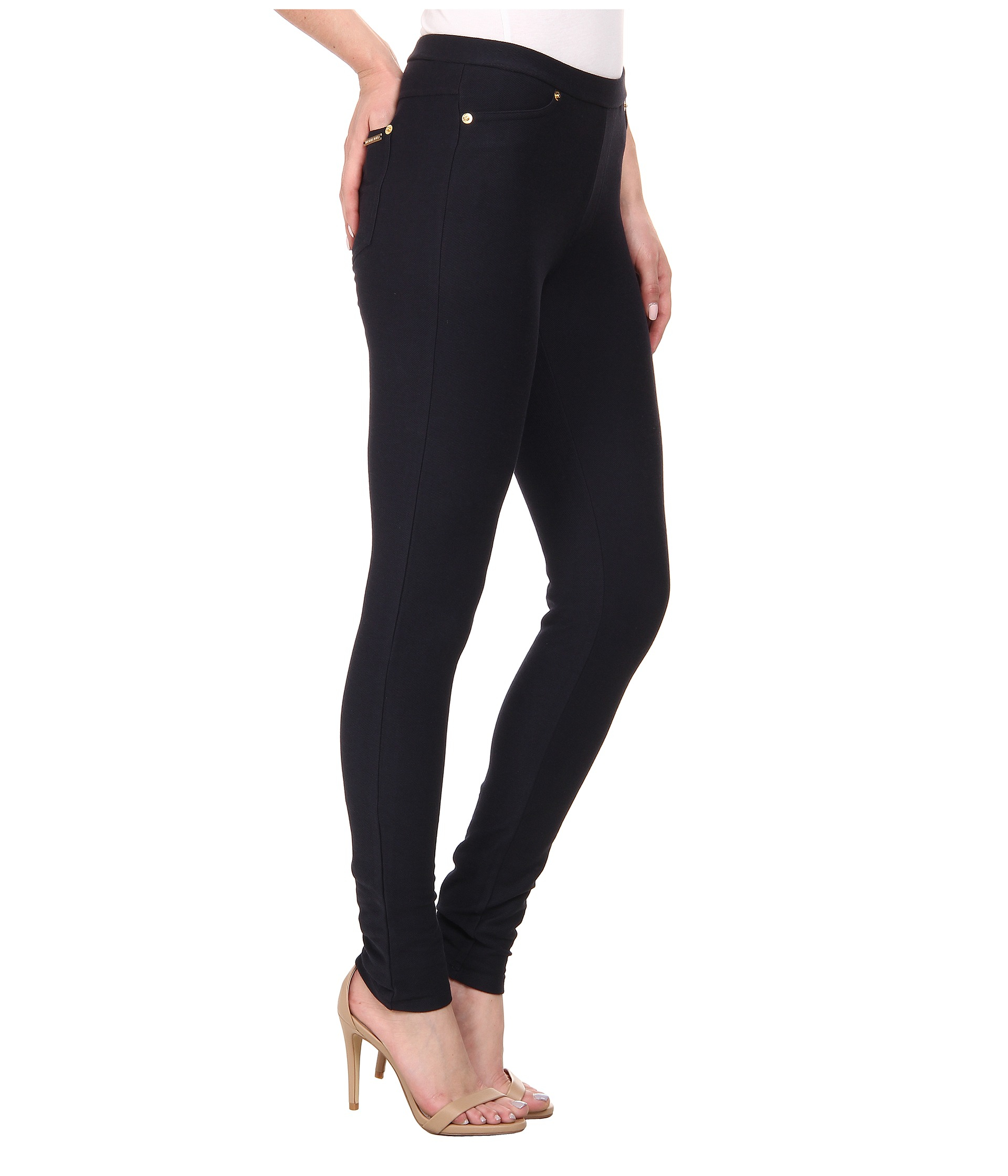 MICHAEL Michael Kors Solid Pull On Leggings in Blue Lyst