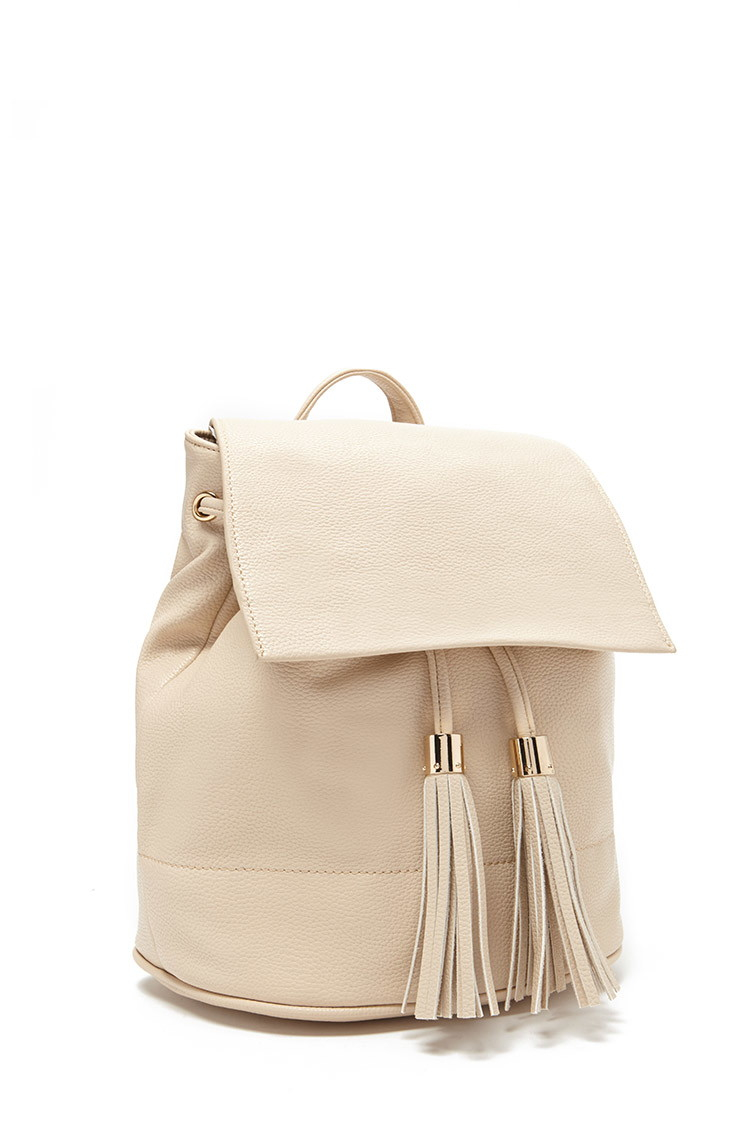 Forever 21 Tasseled Faux Leather Backpack Lyst