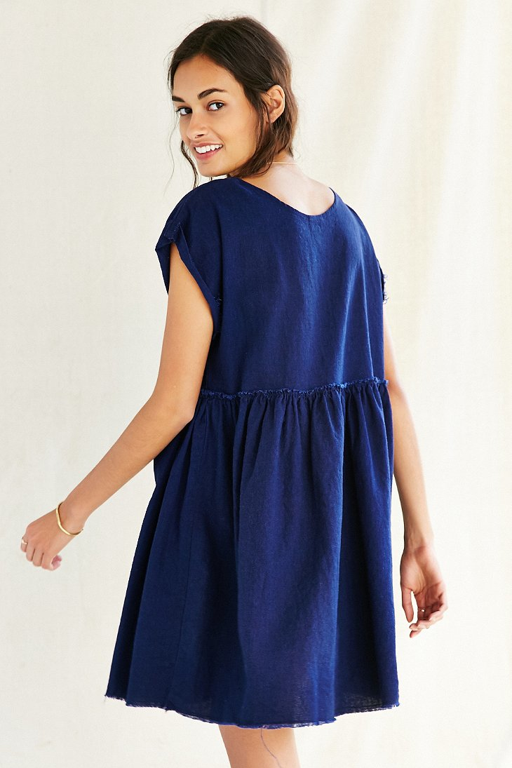 navy blue babydoll dress