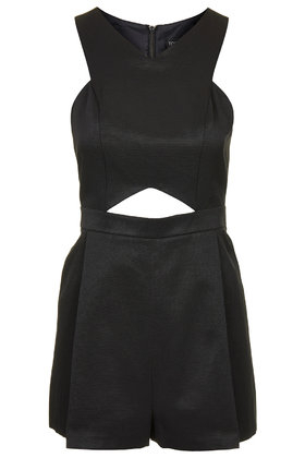 black cut out playsuit