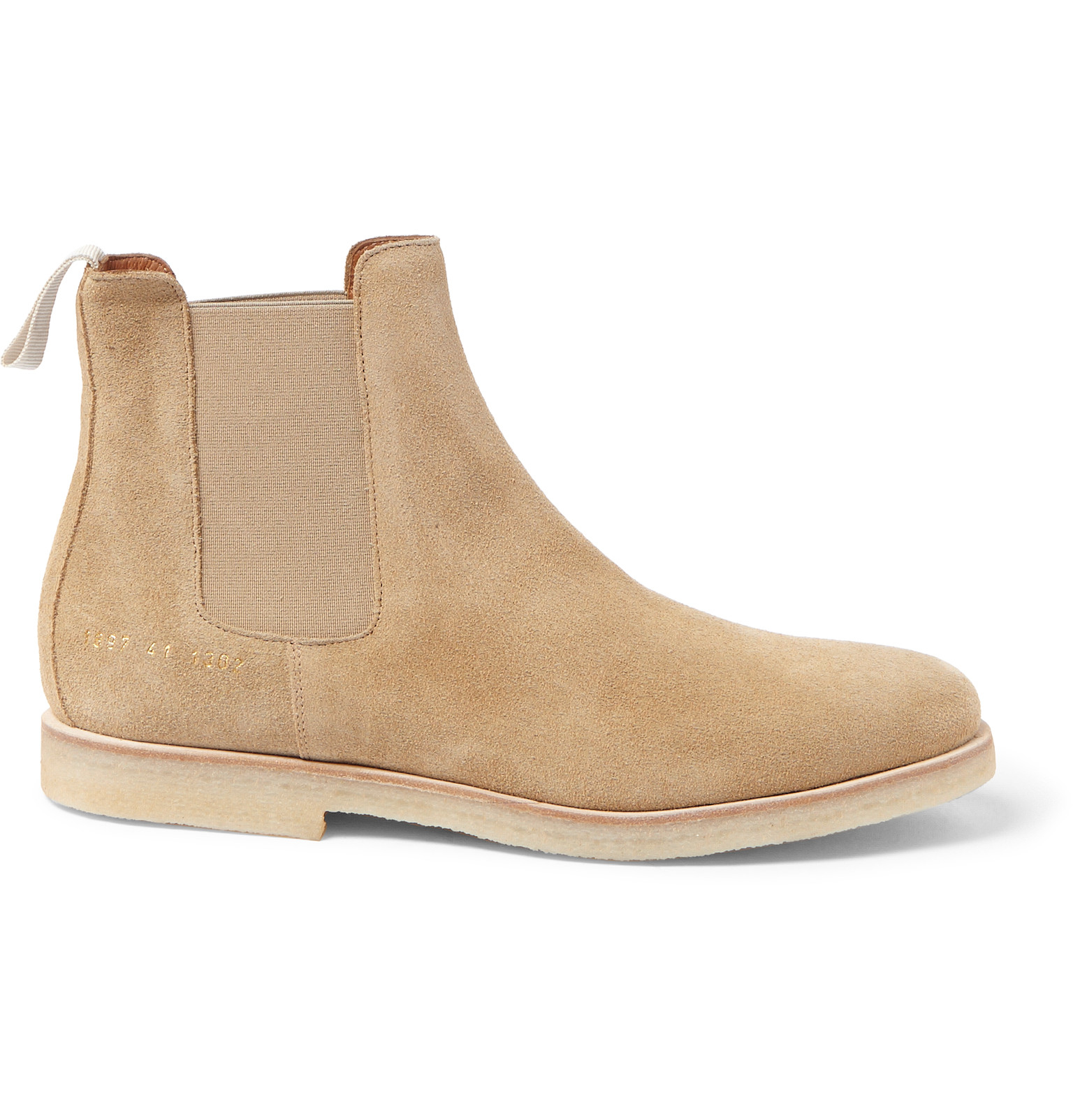 Common projects Suede Chelsea Boots in Natural for Men Lyst Common projects Suede Chelsea Boots in Natural for Men Lyst