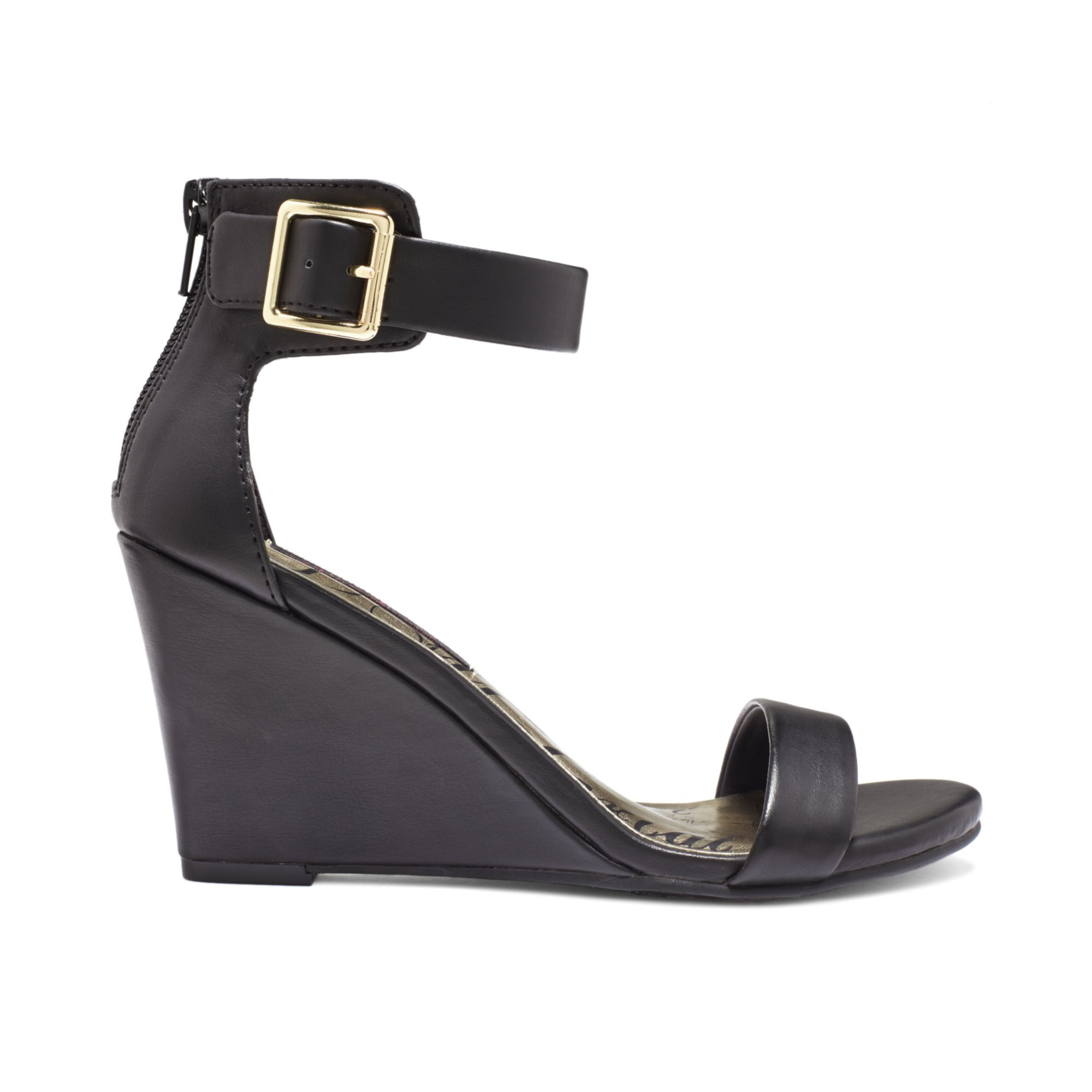 Material Girl Holly Wedge Dress Sandals in Black - Lyst