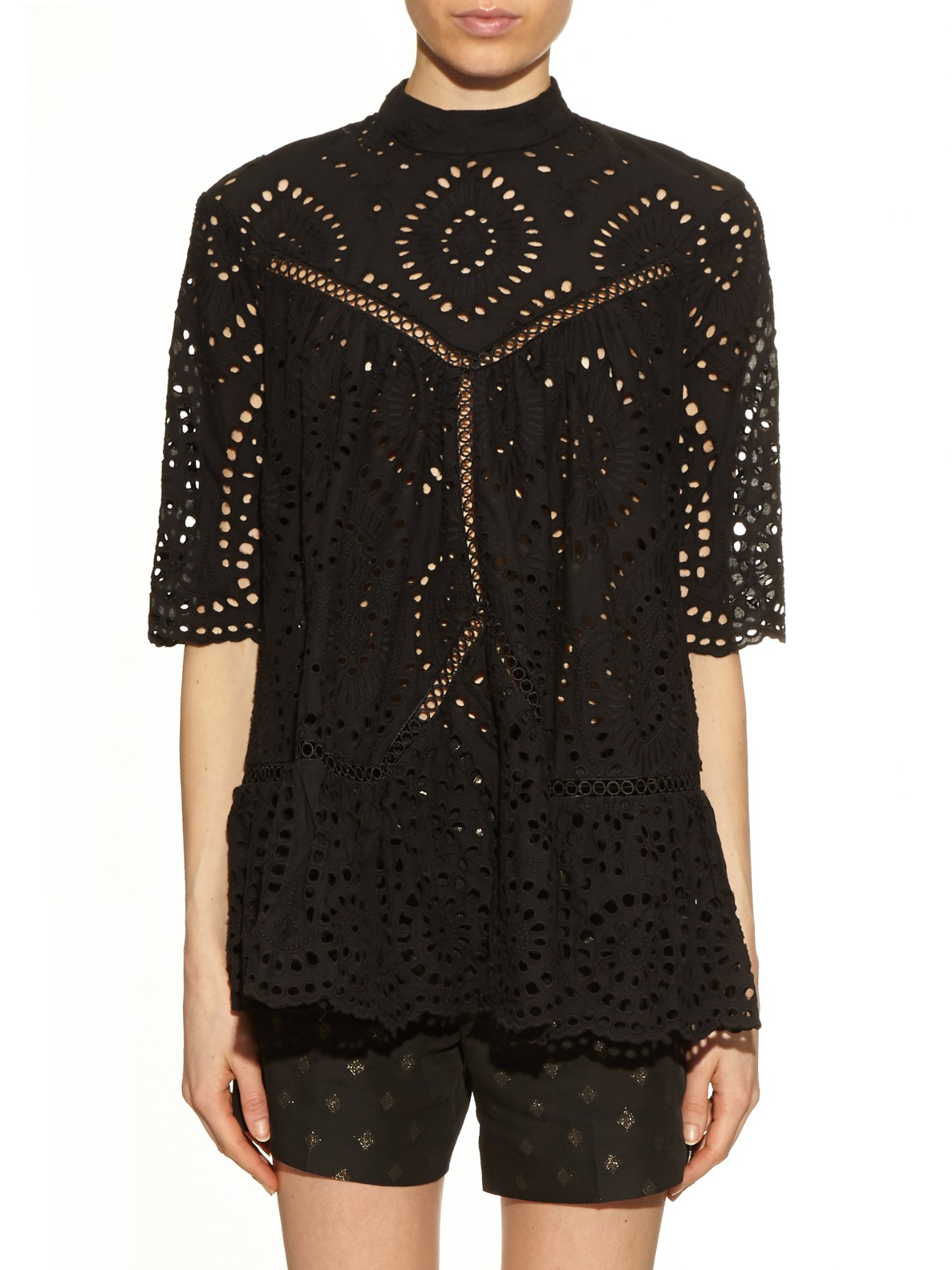 Zimmermann Epoque Broderie-anglaise Top in Black - Lyst