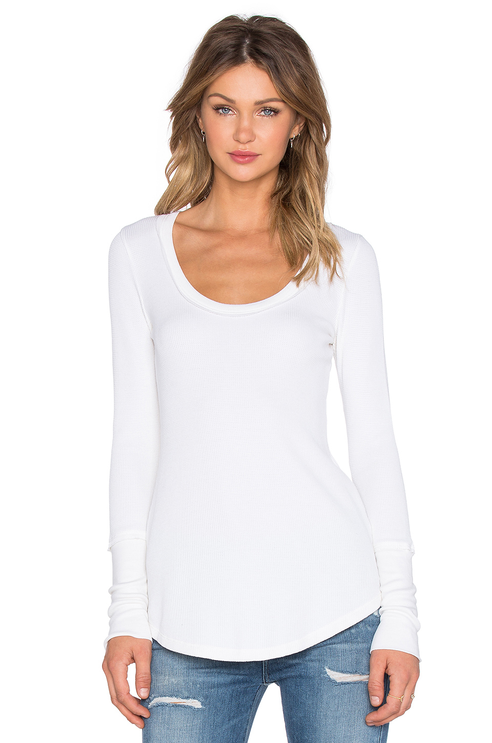 scoop neck thermal top