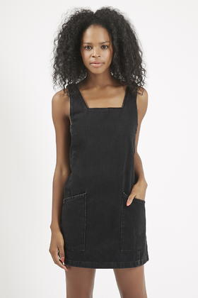 square neck pinafore dress