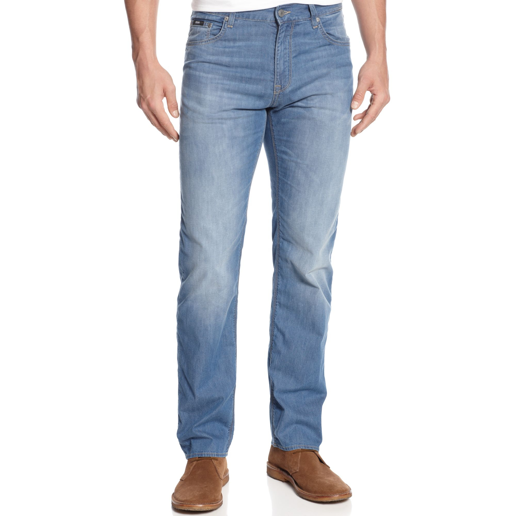 Hugo Boss Boss Maine Light Wash Jeans in Blue for Men (Washed Blue) | Lyst