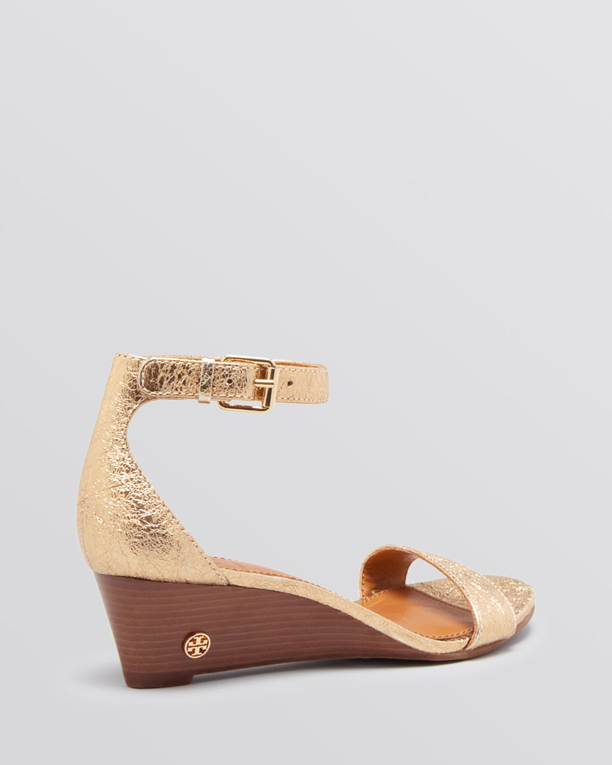 tory burch gold wedges