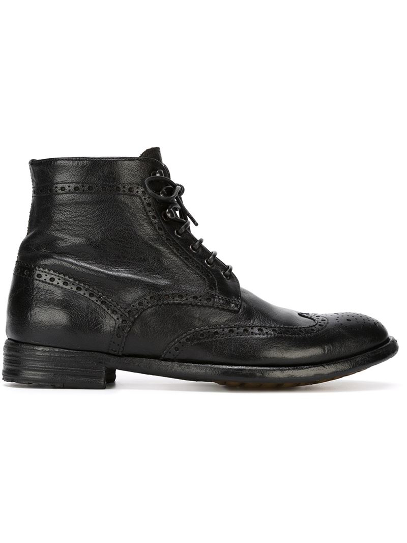 Officine creative Lace-up Ankle Boots in Black | Lyst