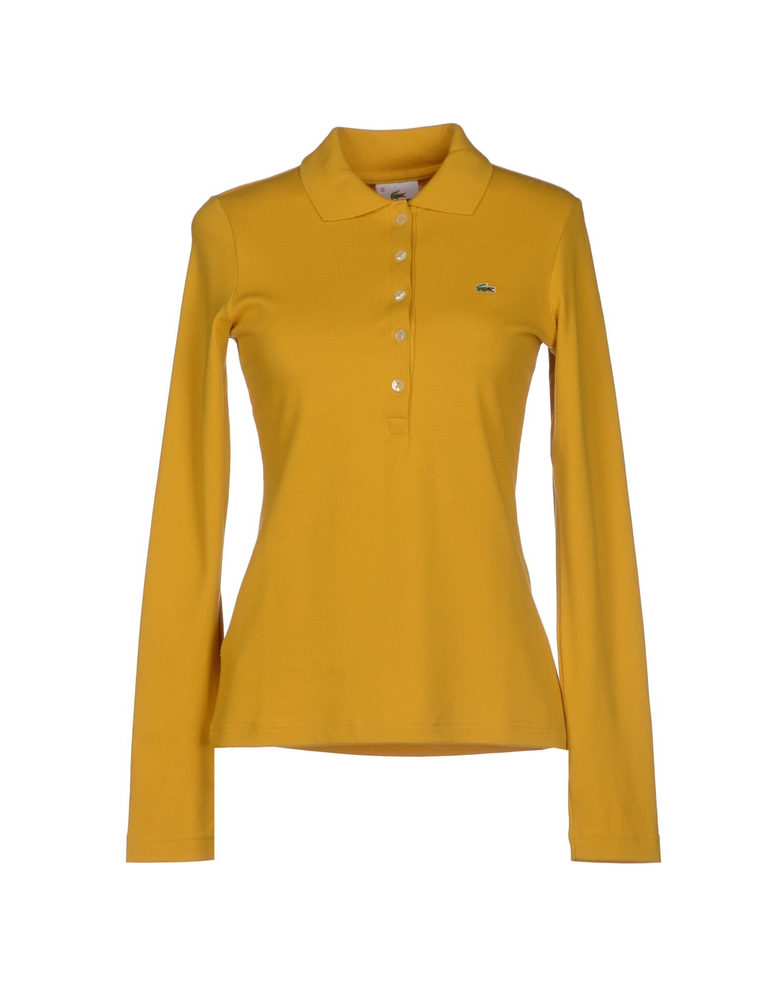 yellow lacoste polo t shirt