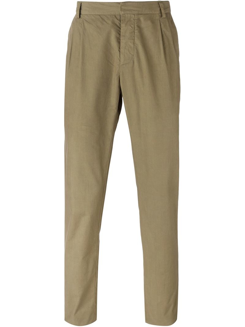 Ami Pleated Trousers in Green for Men | Lyst