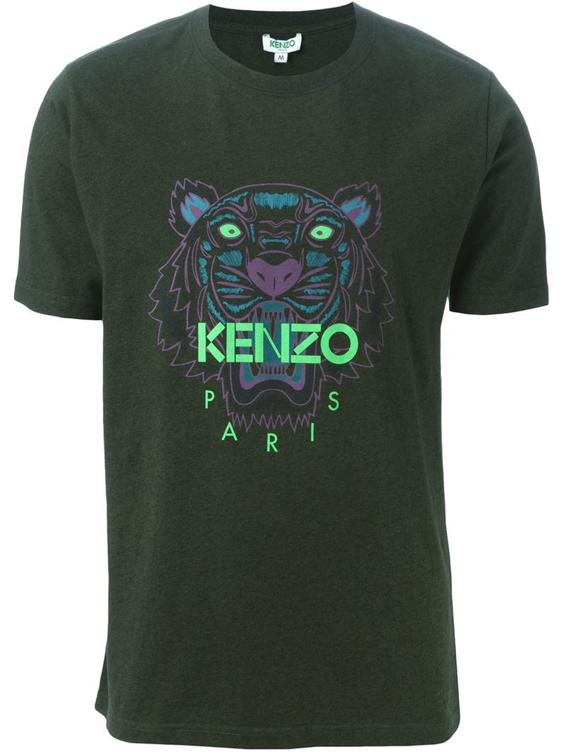 KENZO 'tiger' T-shirt in Green for Men 