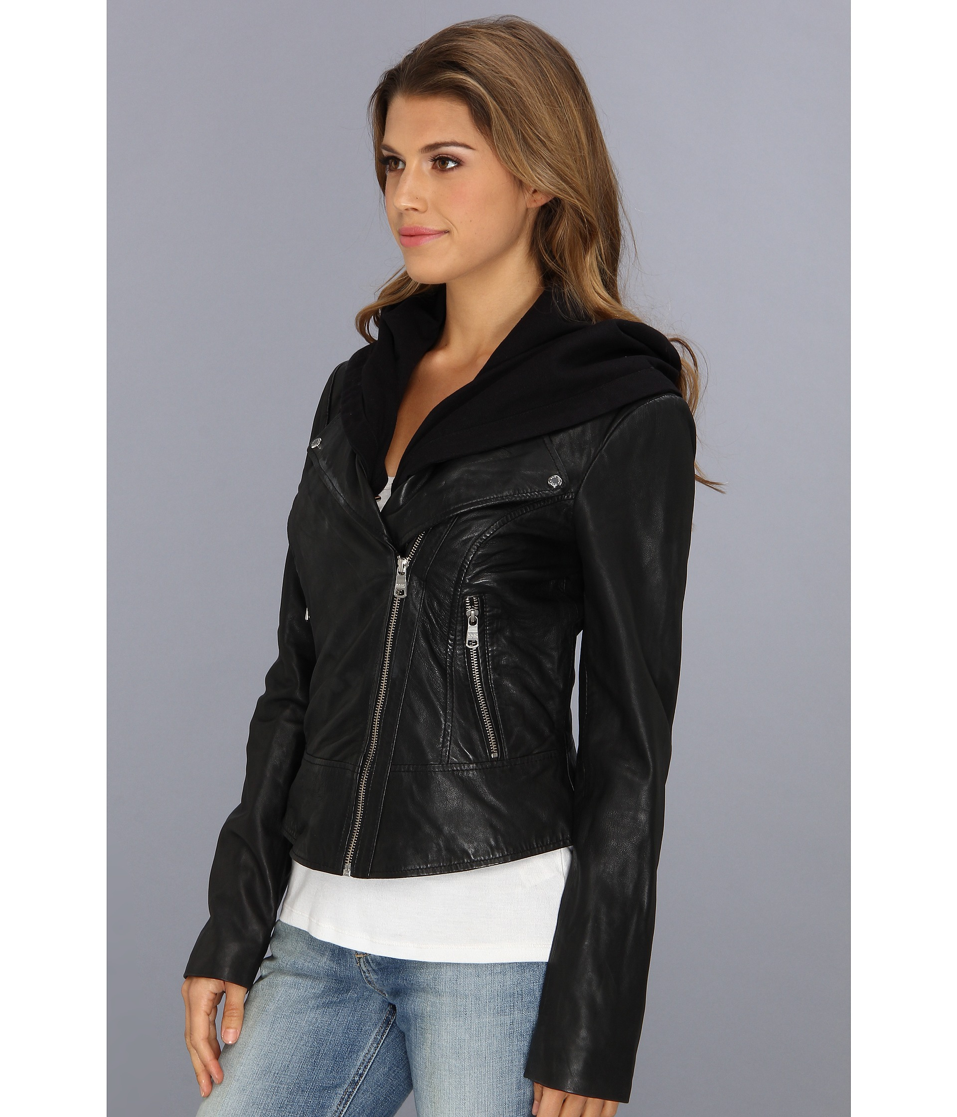 marc new york andrew marc black leather jacket