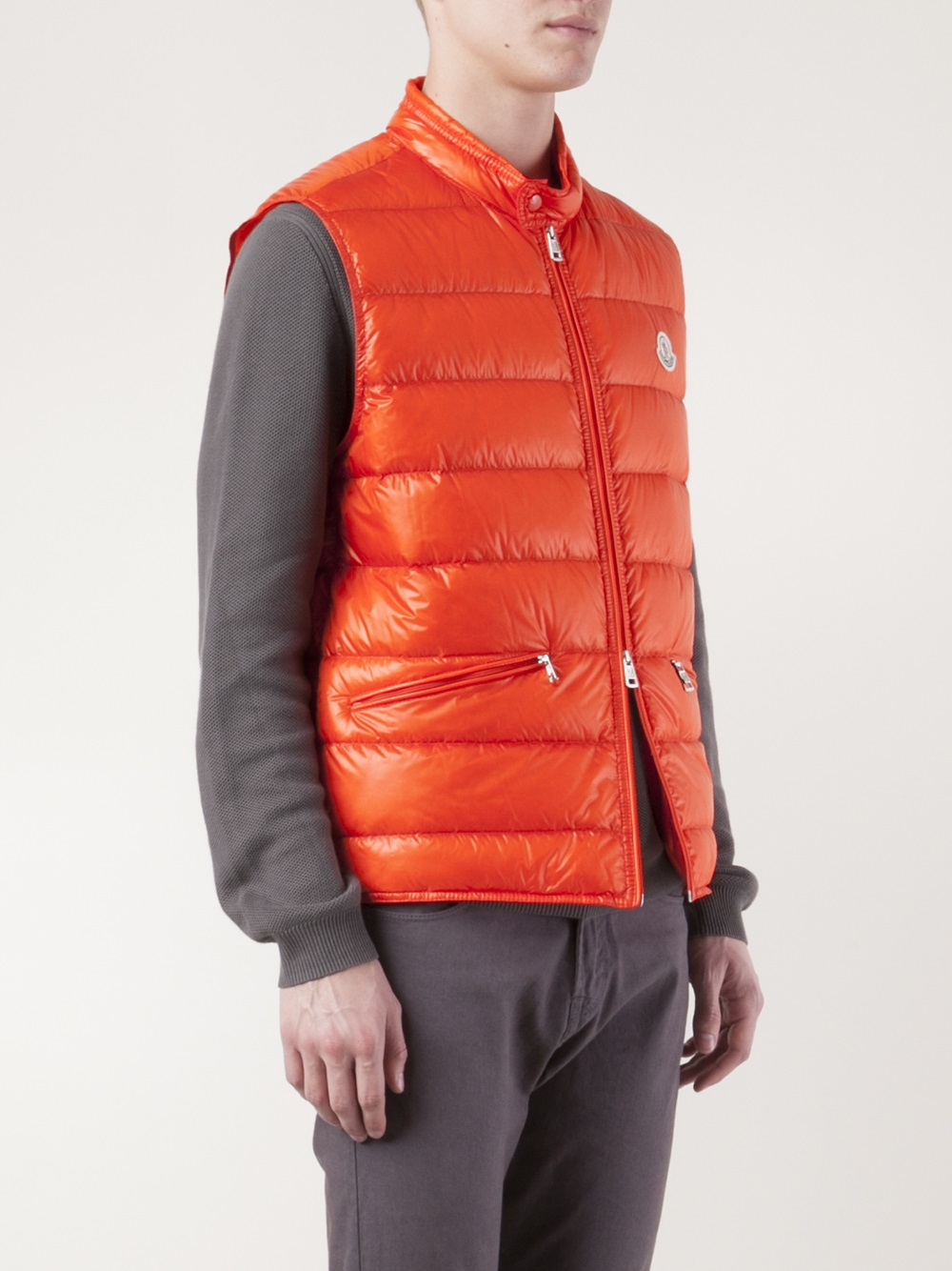 Moncler Puffer Vest in Yellow & Orange (Orange) for Men - Lyst