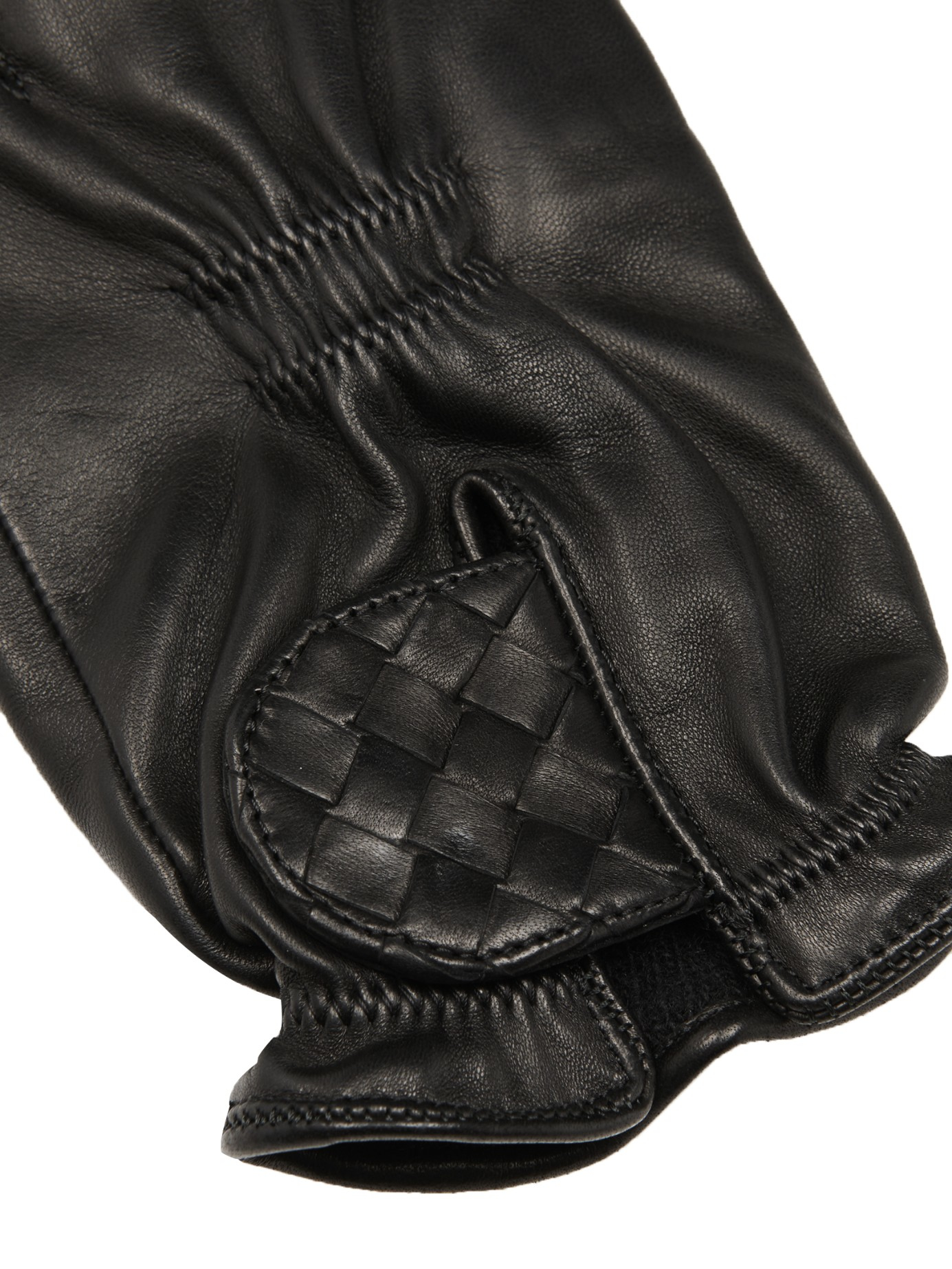 Bottega CashmereLined Leather Gloves in Black for Men Lyst
