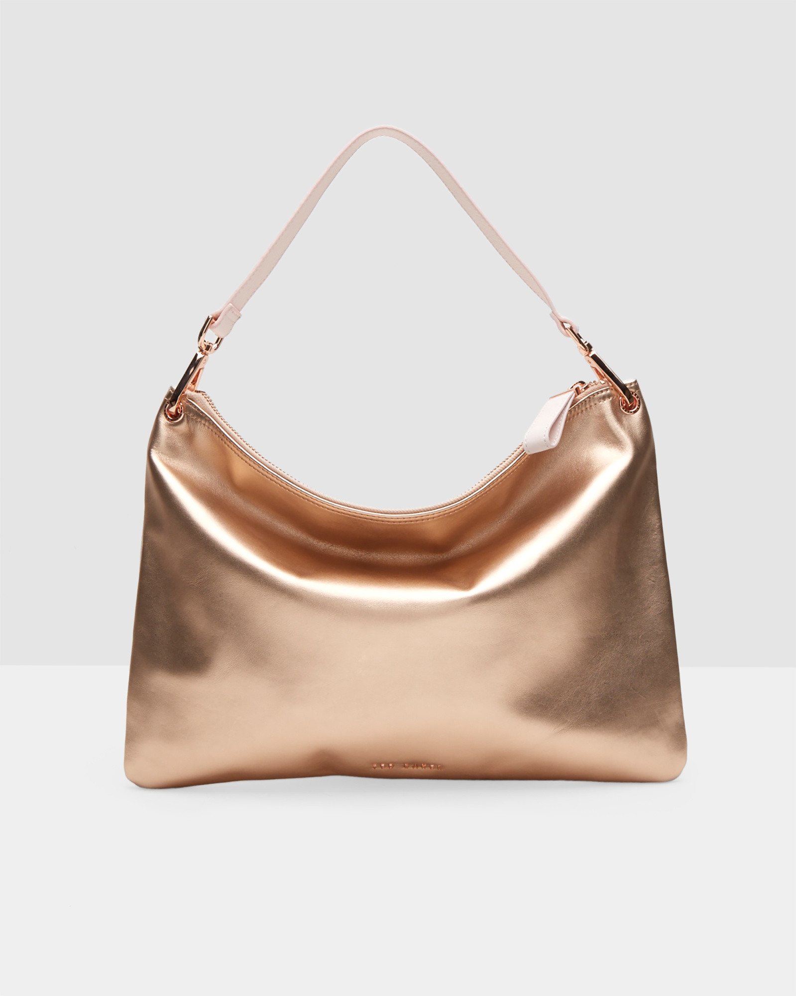 rose gold hobo bag