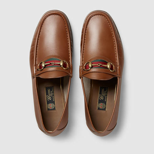 Gucci Men's Horsebit Leather Loafer in Brown for | Lyst