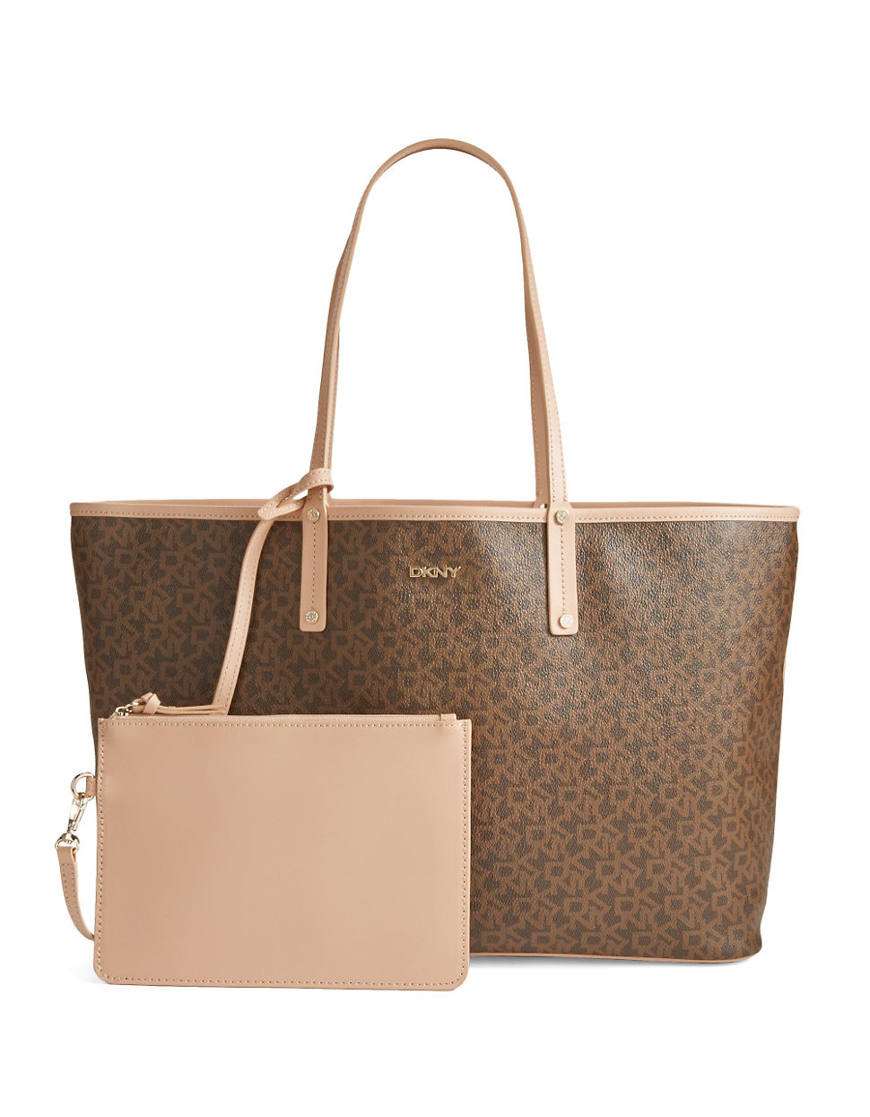 Lyst Dkny Reversible Signature Heritage Tote In Brown Gallery