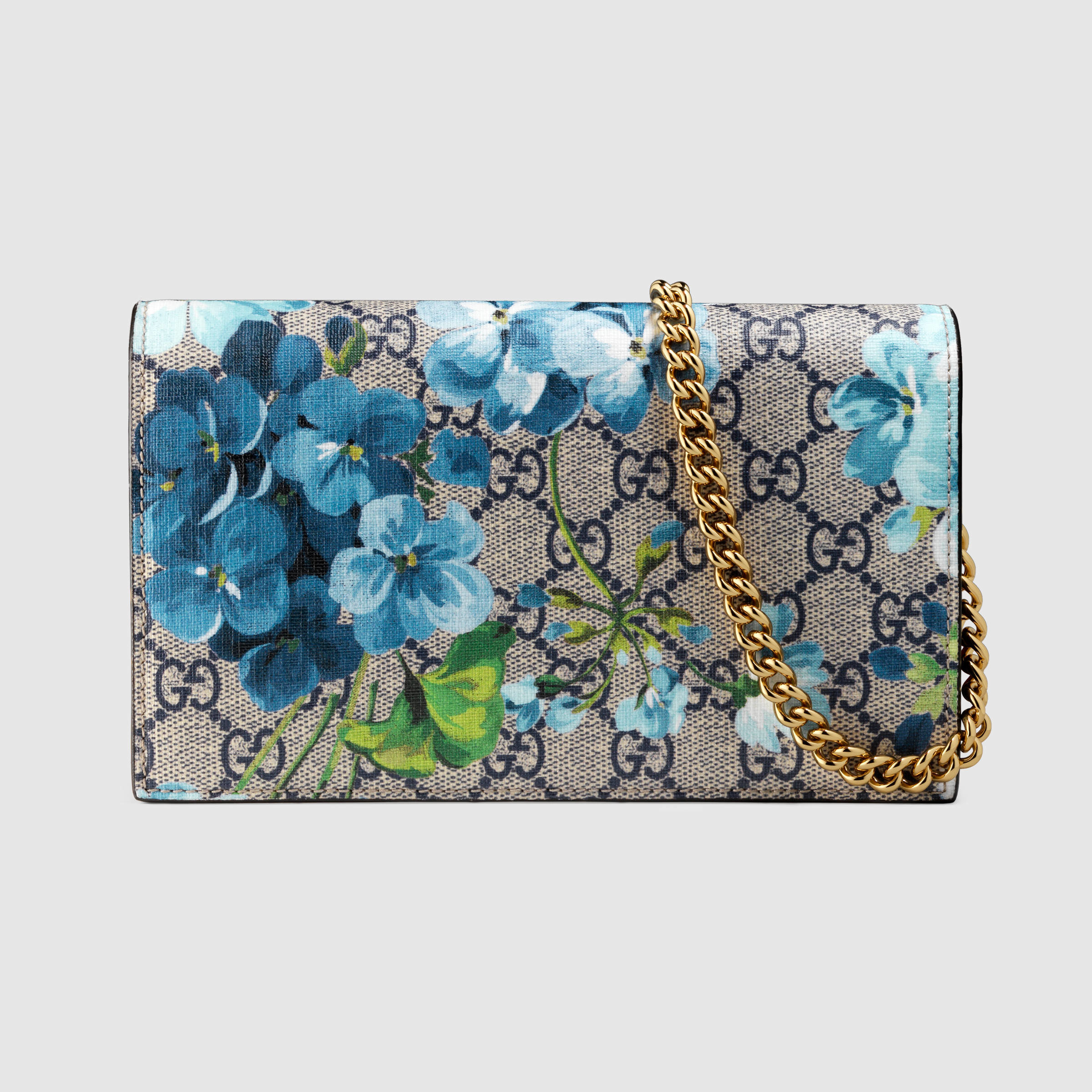 Lyst - Gucci Gg Blooms Supreme Chain Wallet