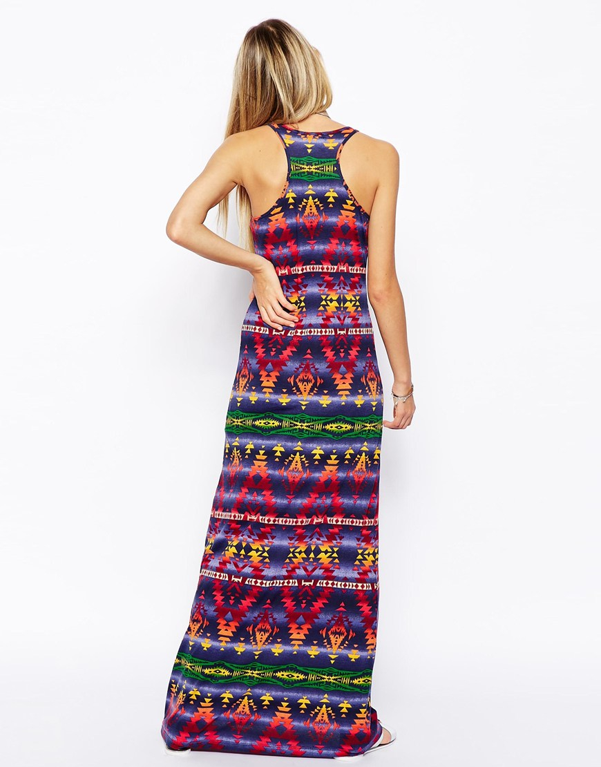 Denim & Supply Ralph Lauren Aztec Print Maxi Dress in Purple | Lyst