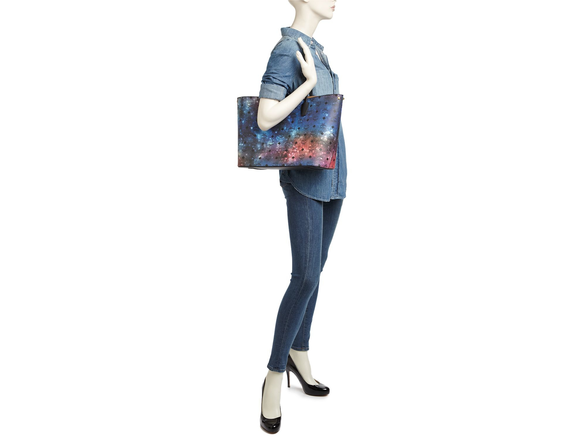 mcm galaxy reversible tote