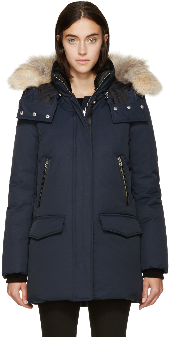 Navy Down Coat Han Coats