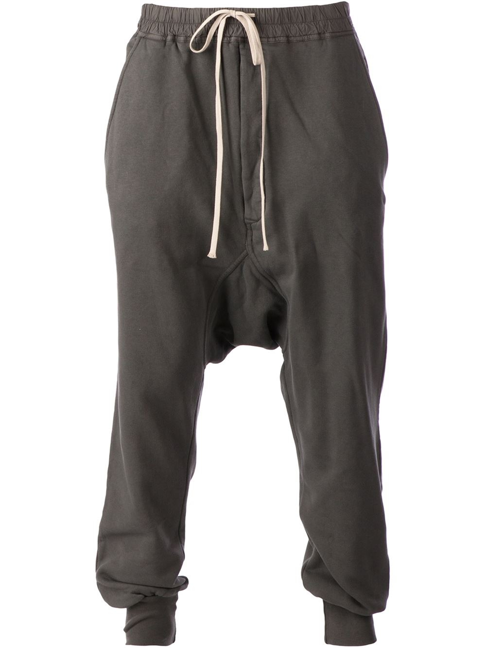 rick owens drop crotch joggers