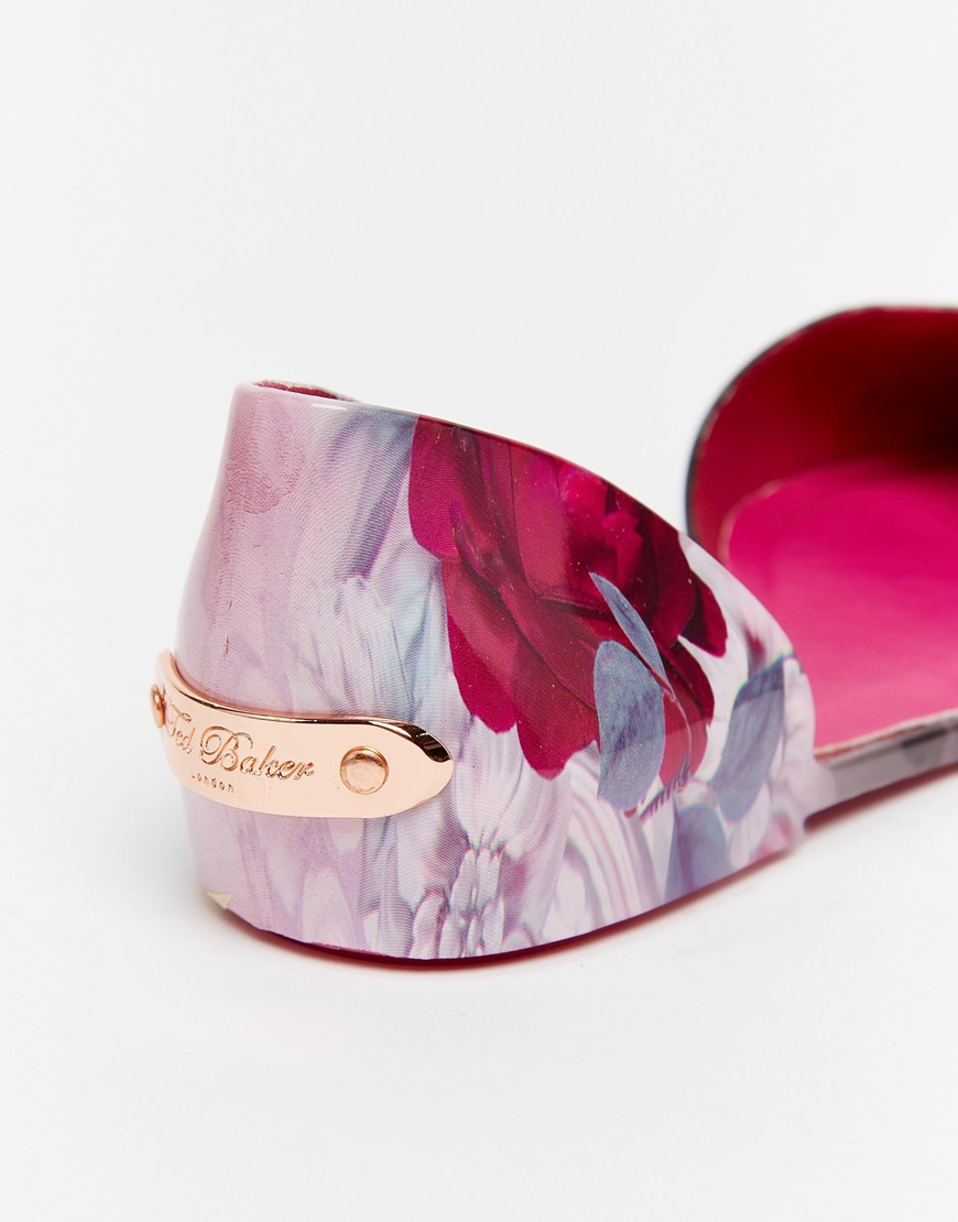 Ted Baker Rikyu Floral Print Dorsay Ballet Flat Shoes Lyst