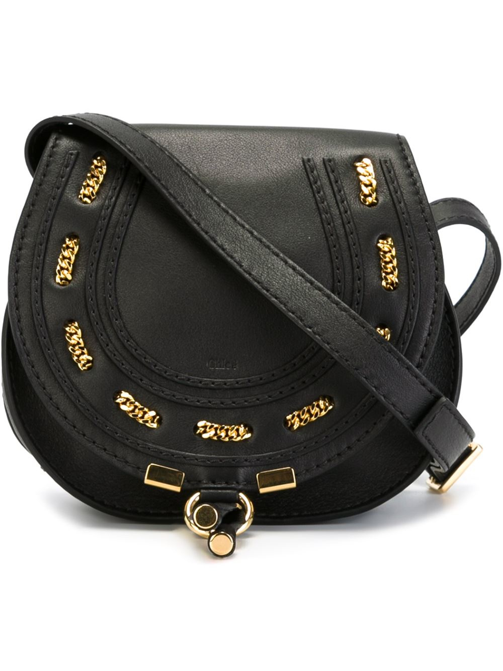 Chloé Small 'marcie' Crossbody Bag in Black | Lyst