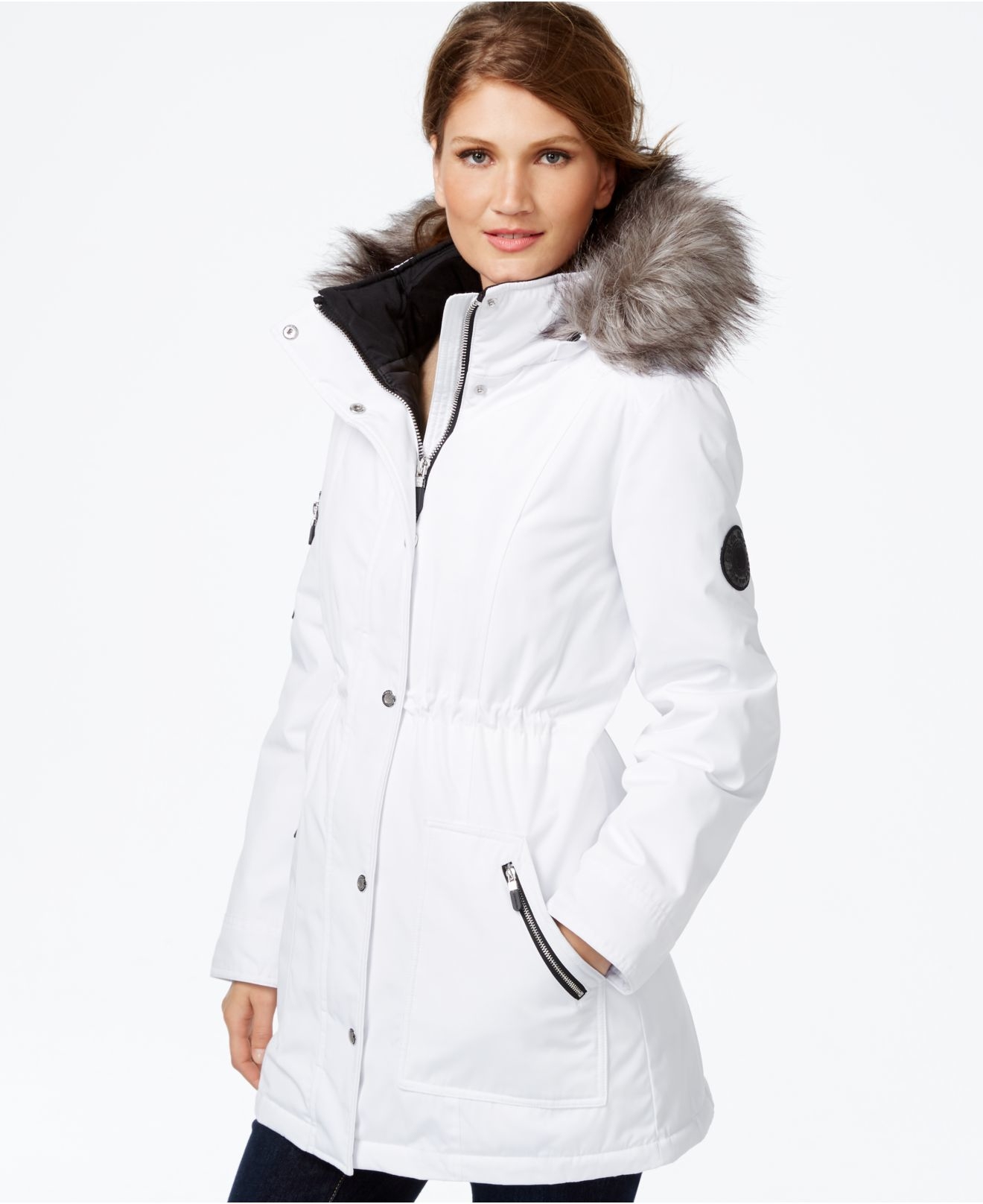 calvin klein white coat