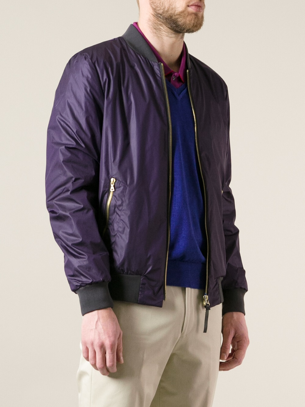 mauve bomber jacket