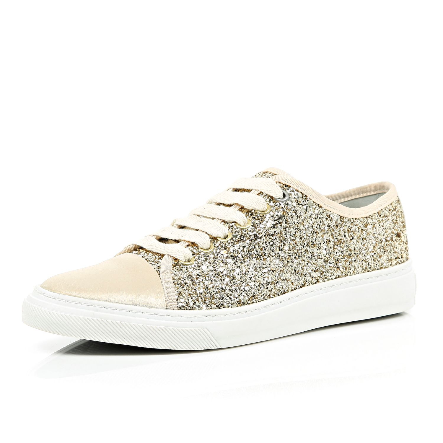 sparkly gold trainers